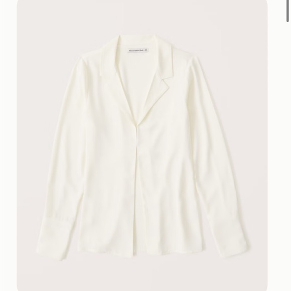 Abercrombie long-sleeve closure set top cream - Picture 1 of 5